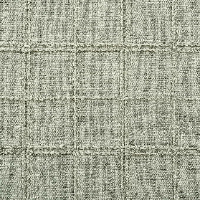 Linen Checked Farmhouse Table Runner, 13x60 Inches Seeding Green | Raised Grid - Image 6