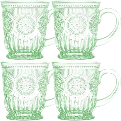 Green Glass Coffee Cups by Yungala