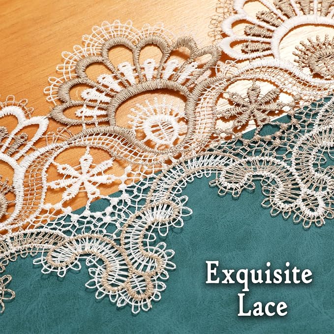 Lace Table Runner, Waterproof Oil-Proof PU Leather Table Runner - Image 4