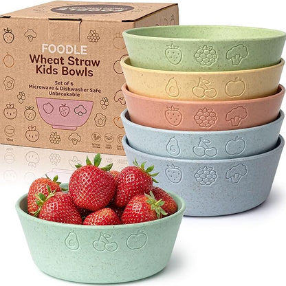 FOODLE Wheat Straw Kids Bowls by FOODLE