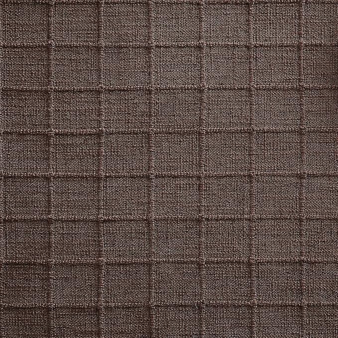 Artisanal Grid Linen Table Runner, 13x48 Inches Chocolate | Heavy Textured - Image 7