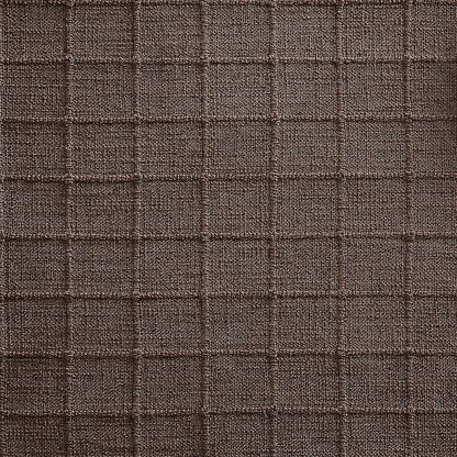 Artisanal Grid Linen Table Runner, 13x60 Inches Chocolate | Heavy Textured - Image 7