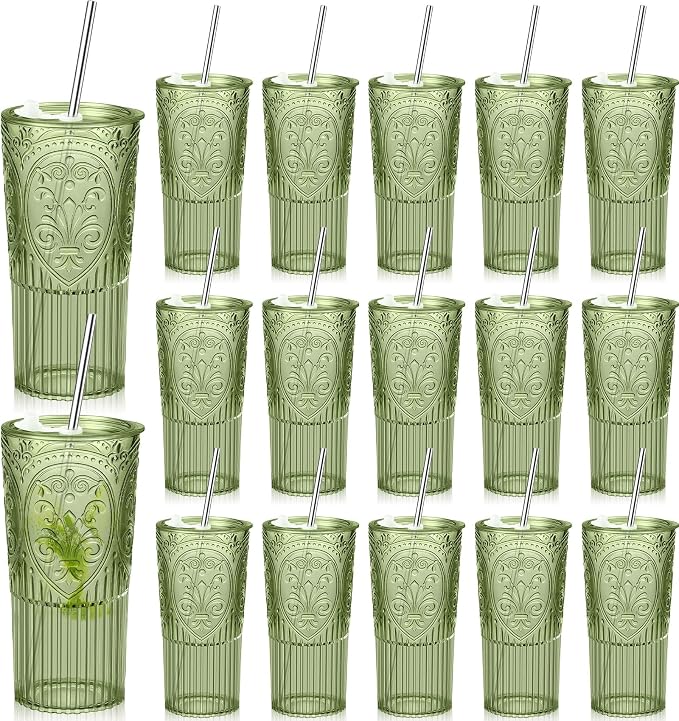 16 Set 20oz Vintage Plastic Tumbler by Unknown