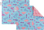 Funkins Reusable Cloth Placemats for Kids & Lunch Boxes | Reusable, Eco-Friendly | 15"x13", 2-ply, Thick, Absorbent, Machine Washable | Set of 2 Placemats (Pink Dinosours)