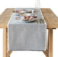 Over&Back 18x108 Woven Frayed Chambray Cotton Table Runner by overback