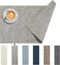 DOLOPL Placemats Set of 12, Reversible Wipeable & Heat Resistant Place Mats, Modern Faux Leather Table Mats for Kitchen, Neutral Waterproof Tablemats for Dining Table Decor, Wedding, Party(Grey)
