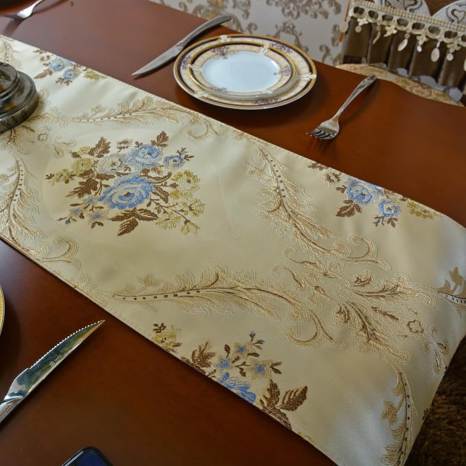 Extra Luxury Velvet Blue Table Runner 120 Inches Long - Image 4
