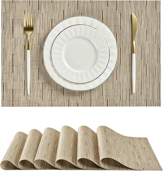 Leetaltree Light Brown Placemats Set of 6 by Leetaltree-ArtatEveryTable
