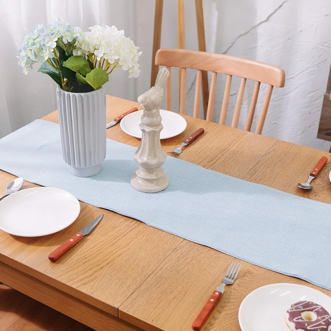Soft Caddice Faux Linen Table Runner eco-Friendly Fabric Handcrafted Runner - Image 4