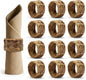 Napkin Rings – Pack of 12, Handwoven Rustic Table Décor by LeatherLatch
