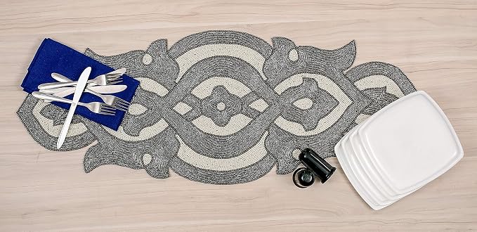Lightnpro Beaded Table Runner Elegant Infinity Design - Image 5