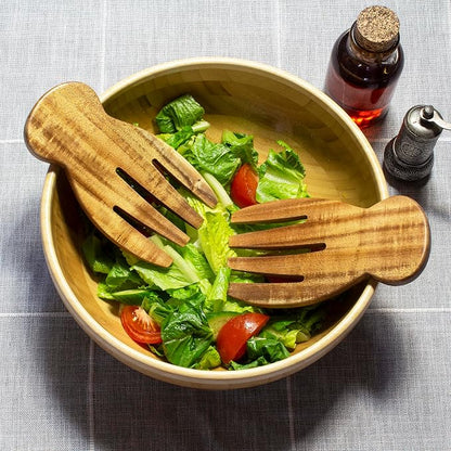 TB Home Salad Hands – Acacia Wood Salad Serving Utensils - Image 2