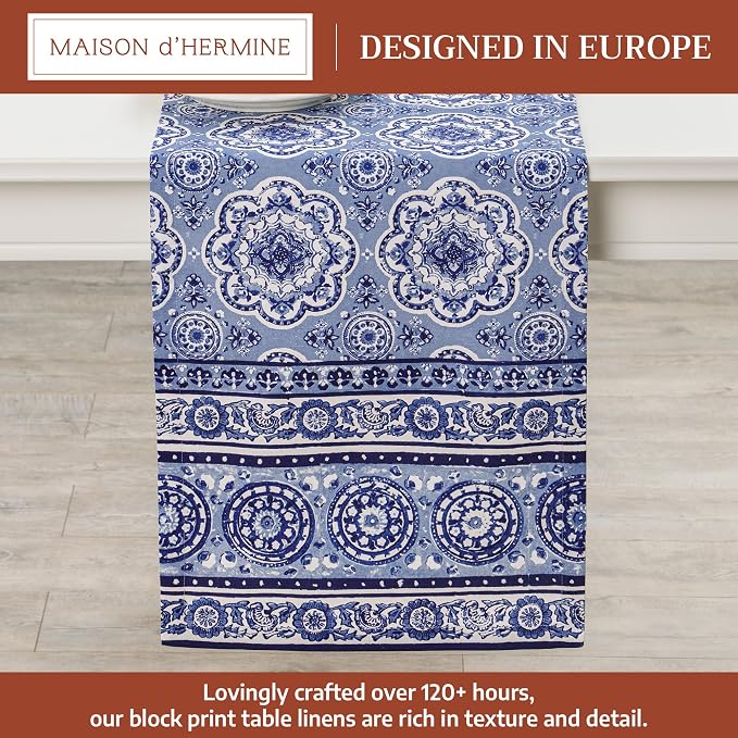 Maison d' Hermine Table Runner 100% Cotton 14.50" x 108" | Table Runners 108 - Image 2
