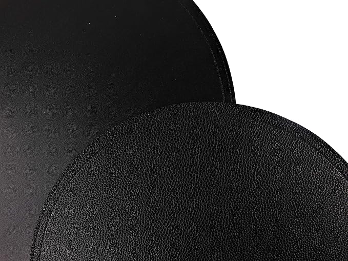 Set of 8 Faux Leather Round Placemats and Coasters, Coffee Mats Kitchen Table - Image 4