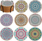 Cork Coasters Set of 8 with Holder, Colorful Cups Coasters by Puluole