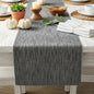 Dining Table Runner with Decorative Stitch at Edge Short Dresser Scarf Dining by OveeshaHomeDecor