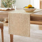 Burlap Style Farmhouse Table Runner, 14x60 Inches Oatmeal Beige | Thick Durable by ZEEMARTONLINE