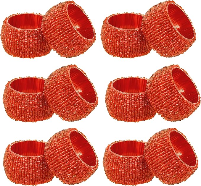COTTON CRAFT Glitz Handmade Beaded Napkin Rings by COTTONCRAFT