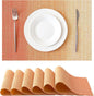 Leetaltree Gradient Burnt Orange Woven Placemats Set of 6 by Leetaltree-ArtatEveryTable