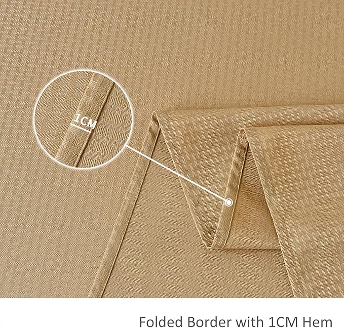 maxmill Square Tablecloth Water Resistance Antiwrinkle Spill Proof Weaved Texture Table Cloth, Decorative Fabric Table Cover for Banquet Parties Event Holiday Dinner, 70 x 70 Inch, Beige