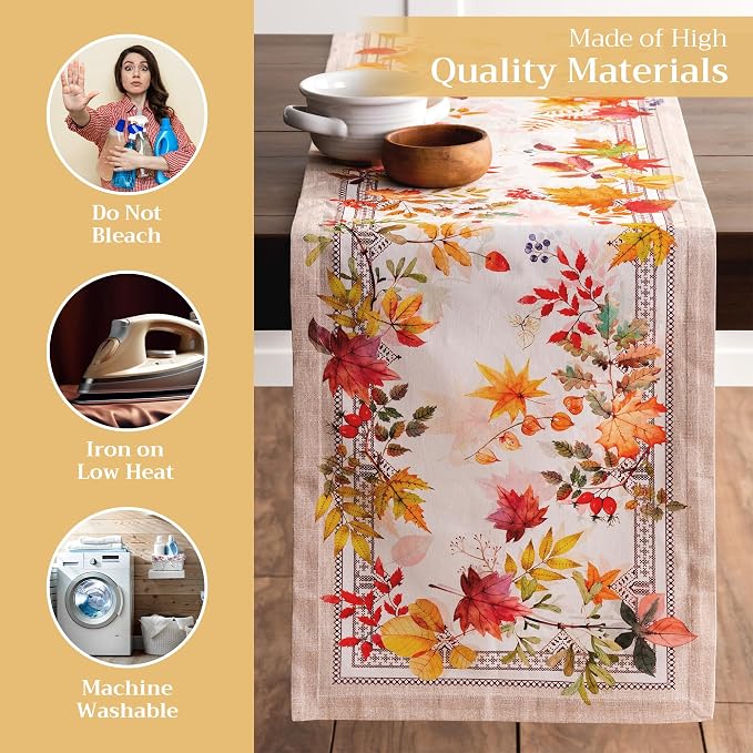 Maison d' Hermine Table Runner 100% Cotton 14.50" x 72" | Table Runners 72 - Image 3