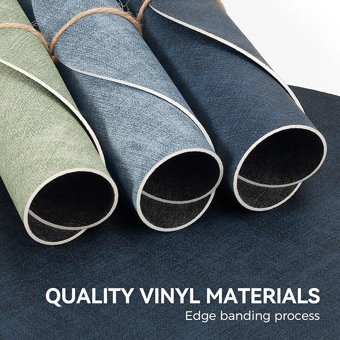 NCUE 13" Faux Leather Round Placemats Set of 4, Reversible Dual-Color | - Image 5