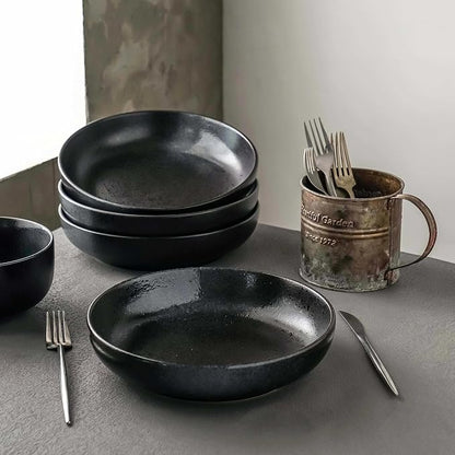 S&Q'S CERAMICS Large Serving Bowls Set of 4, 60 ounce Large Salad Bowls - Image 5