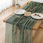 10Pcs Forest Green Cheesecloth Table Runner 120 Inches by KEKETOARRANGE