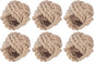 ALPHA Living HOME Woven Napkin Rings Set of 6 - Nautical Napkin Ring Premium 100% Jute Napkin Rings Table Decor with Rustic Charm for Harvest, Thanksgiving, Christmas, Parties & Dining(Brown)