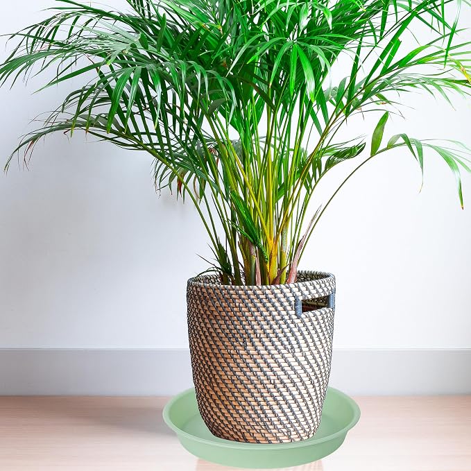 2 Pack of 10 inch Plant Saucer Gray, Heavy Duty Plastic Plant Saucer 10 inch - Image 7