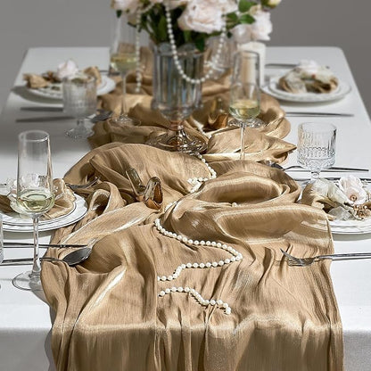 Leetaltree Dazzle Table Runner-Luxury Scarf Table Runner 120 Inch 10FT by Leetaltree-ArtatEveryTable