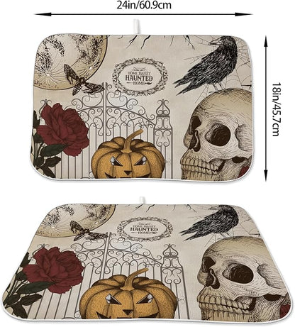 Retro Halloween Dish Drying Mat - Image 6