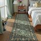 Runner Rugs 3x8 Boho Washable Area Rugs for Entryway Bathroom Kitchen, Long Rugs for Hallway Soft Low Pile Non-Slip Rubber Backing Oriental Dark Green
