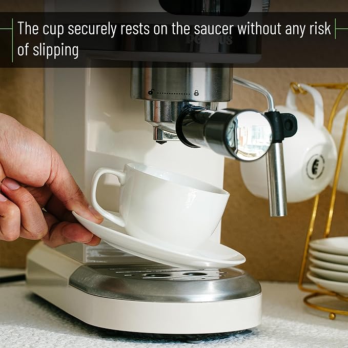 BTaT- Cappuccino Cups with Saucers 7 oz, Au Lait, Flat White, Dishwasher - Image 5