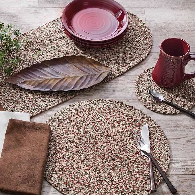 Park Designs Spice Bin Table Runner 15" x 54", Ginger Braided | Cotton | - Image 2