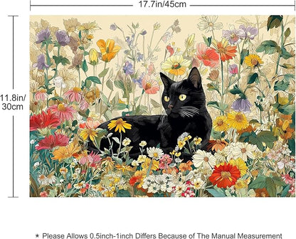 Cat Placemats Set of 4 Washable Table Place Mats for Dining Kitchen Party Decor