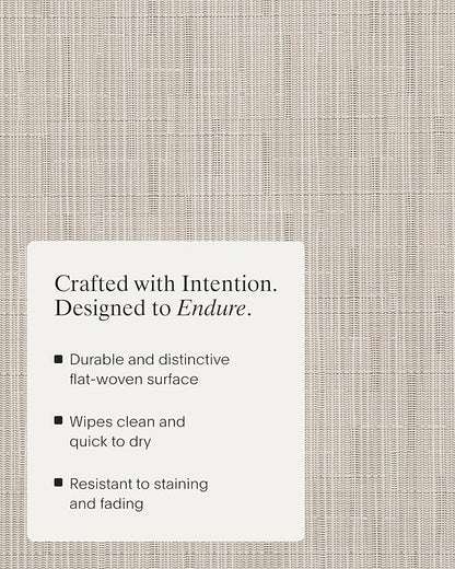 Chilewich Bamboo Placemats Set of 4 - Woven Rectangle Placemats - Reusable, Stain-Resistant, Indoor/Outdoor Tabletop Protection - 19" x 14" - Chino