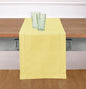 Solino Home Cotton Linen Dining Table Runner Yellow Hemstitch, 14 x 108 in | by SolinoHome