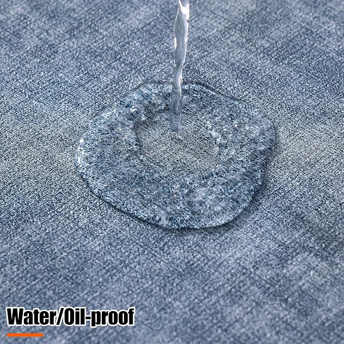 Homaxy Round Faux Leather Placemats and Coasters, Wipeable Place Mats, - Image 4