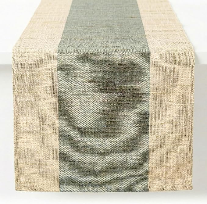 Table Runner, 13.8" × 72", 100% Natural Ramie, Handwoven | 100% Natural Ramie by GleeNflux
