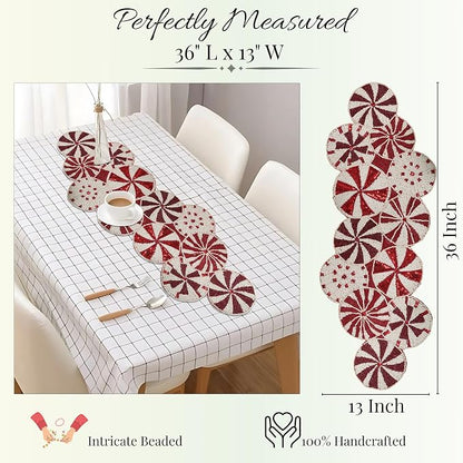 Beaded Table Runner 13 x 36 Inch - Image 4