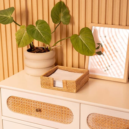 Rattan Napkin Holder Square, Napkin Holders - Image 5