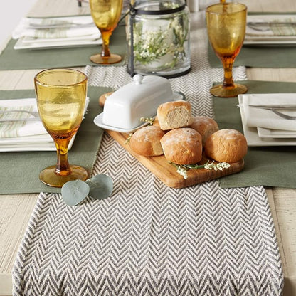 DII Woven Basic Tabletop Collection Chevron Table Runner - Image 4