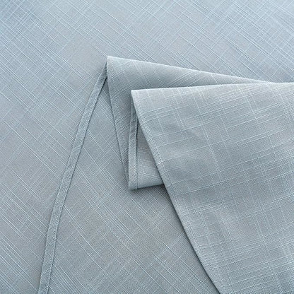 maxmill Lux Faux Linen Tablecloth with Slubby Yarn Textured Weaves Wrinkle Resistant Anti-Shrink Soft Table Cloth for Kitchen Dining Restaurant Tabletop for Event Dinner Round 70 Inch Slate Blue