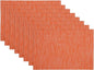 SHACOS Placemats Set of 8 Woven Vinyl Place Mats for Dining Table Wipe Clean Heat Resistant Washable Kitchen Table Mats (8, Orange)
