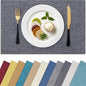 Homaxy Cloths Placemats for Dining Table Set of 6, Heat Resistant Washable Cotton Linen Blend Table Mats, Easy to Clean Place Mats for Indoor Outdoor Party Kitchen Decoration, 13" x 19", Charcoal Gray