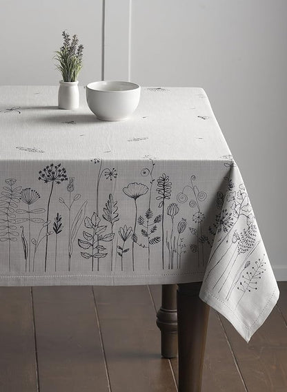 Maison d' Hermine Table Cloth Rectangle Table 100% Cotton 54 x 72 Inches Tablecloth Reusable Decorative for Dining Room Farmhouse Home Valentines Day Decorations Spring Summer - Flore