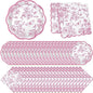 Willinglong 120 Pcs Floral Scalloped Paper Plates and Napkins Set, 2-ply Napkins by Willinglong
