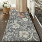 Color&Geometry Floral Kitchen Mat 24"x87", Anti Fatigue Kitchen Mats for Floor, Kitchen Rugs Non Slip, Waterproof & Oil Proof Padded Runner for Standing Desk Office, Sink - Grey