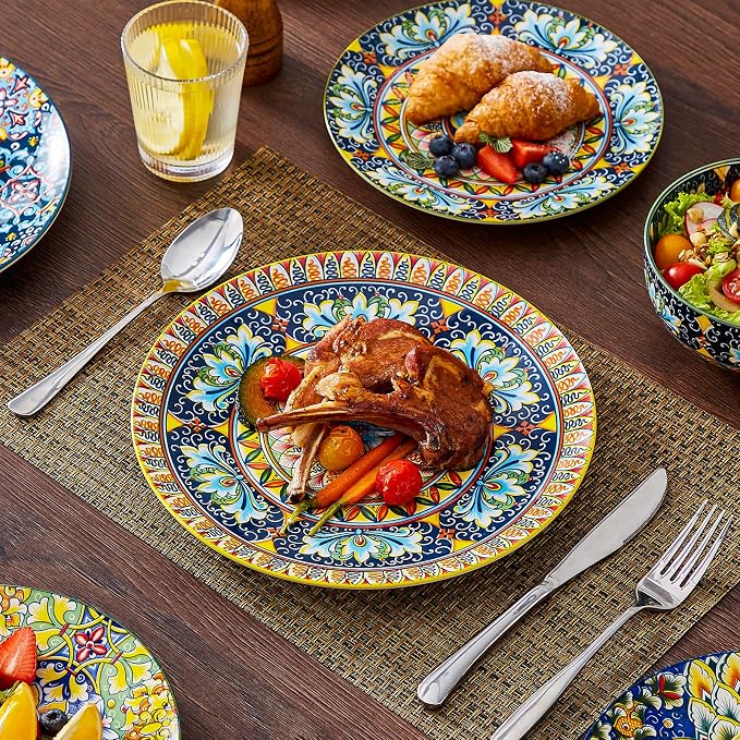 vancasso 18 Pieces Dinnerware Sets, Plates and Bowls Set, Porcelain Dishes Set - Image 8